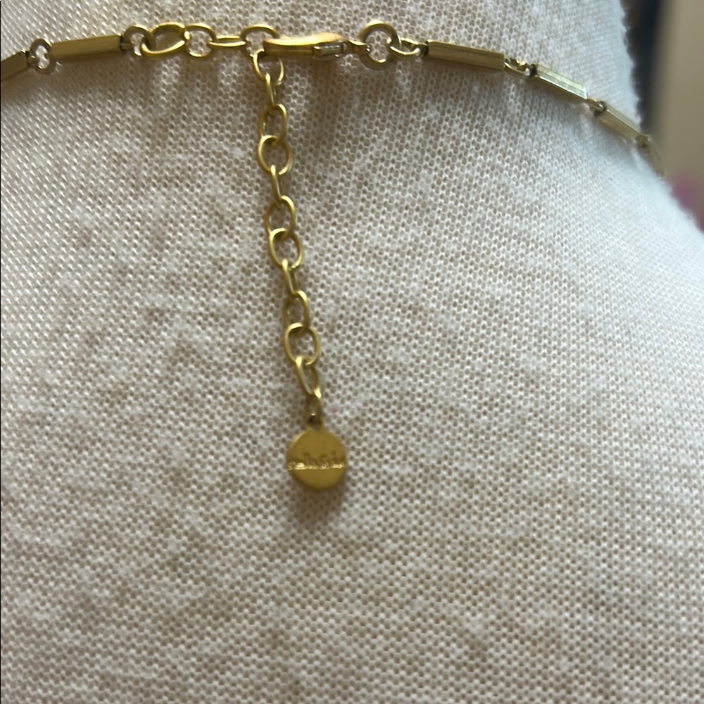 Stella & Dot Gold and Blue Statement Necklace - Picture 4 of 5